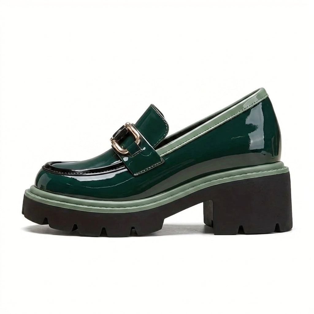 Seedo - Mocasín Plataforma Mujer de Piel de Charol