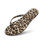 Léontine - Sandalia Plana Mujer Estampado de Leopardo Chic