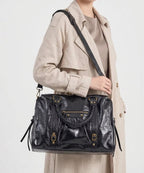 DARYA - Bolso para Clases Grande de Piel Vintage - OSMARA Fashion - vista 5