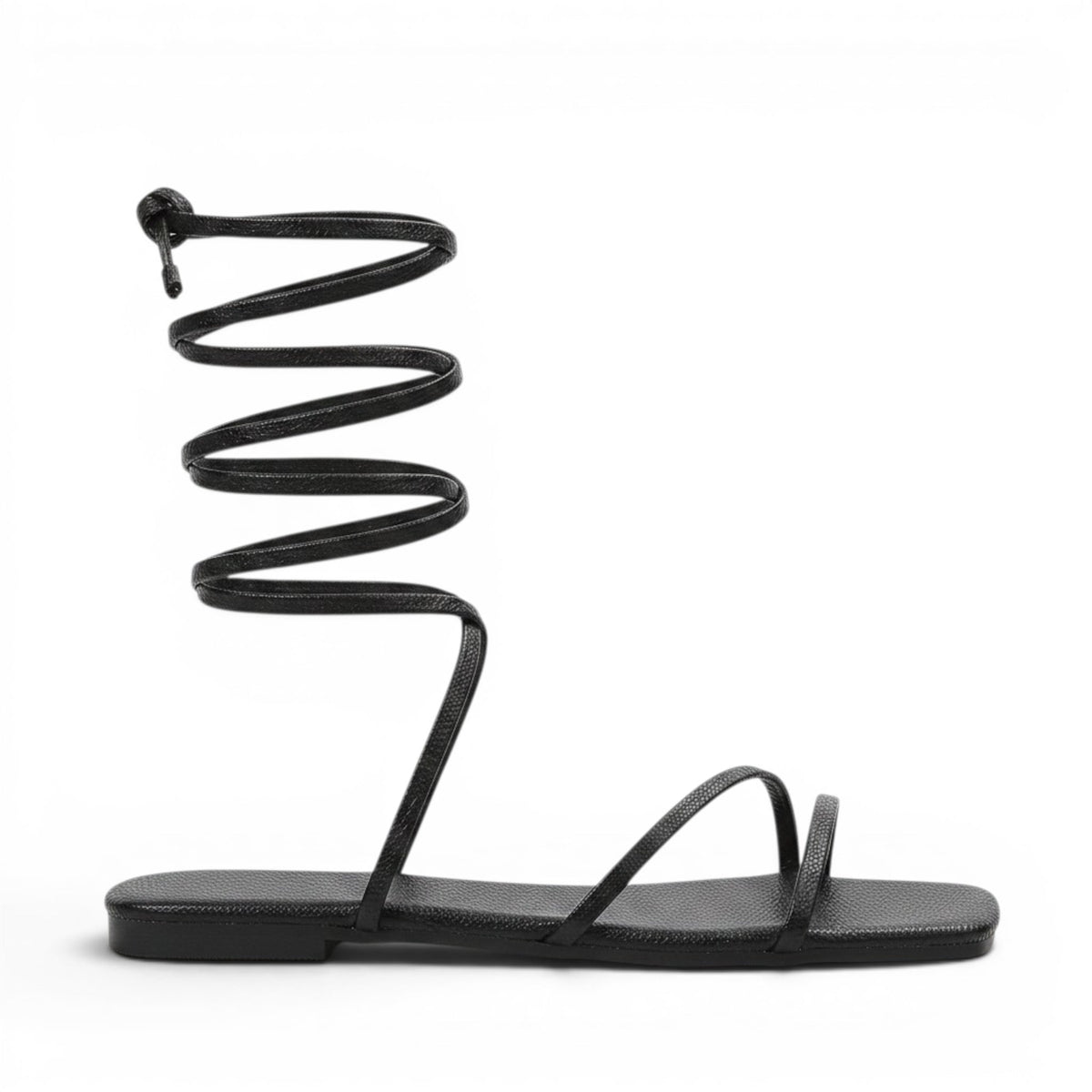 Yula - Sandalia Plana Mujer Cordones Altos