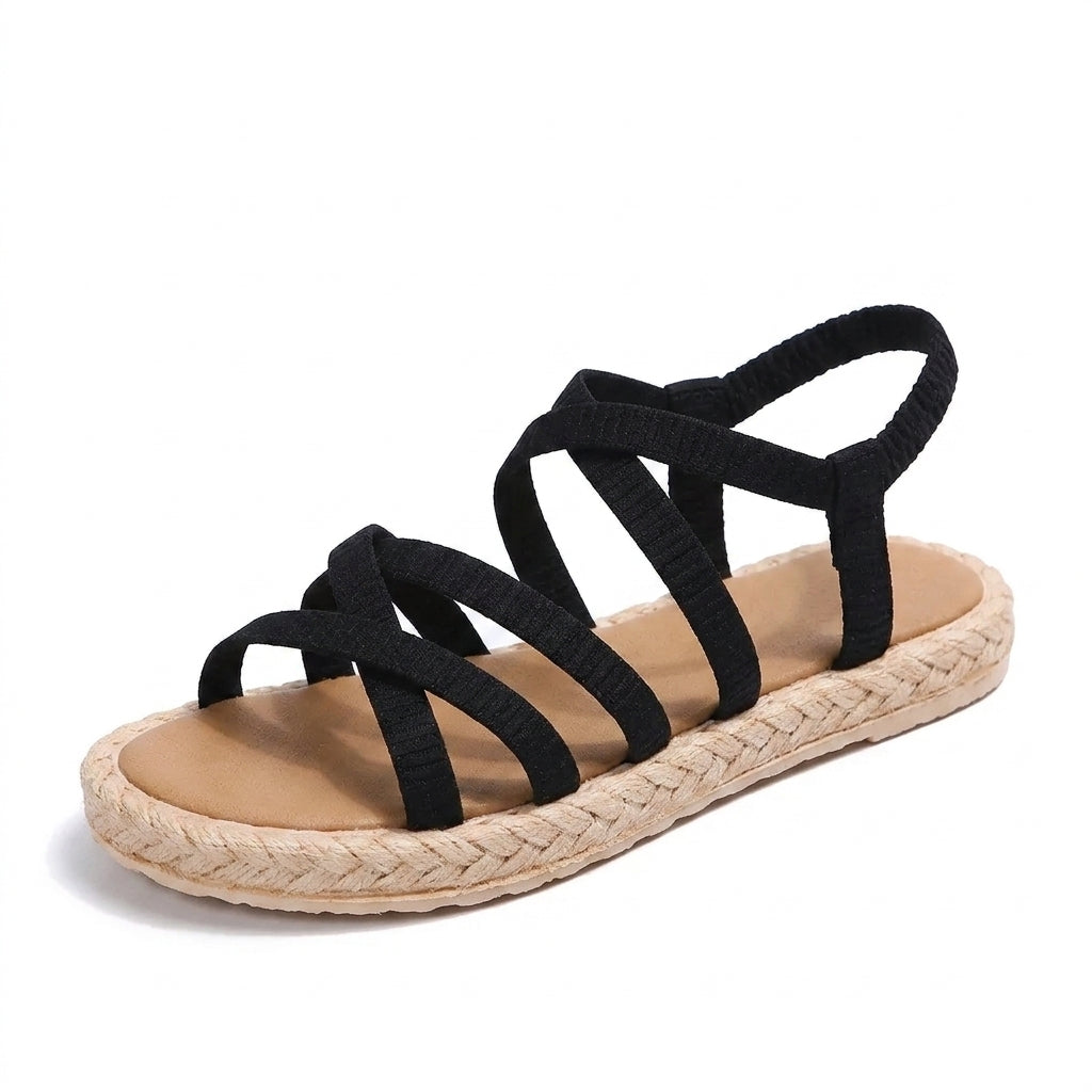 Lola - Sandalia Plana Mujer Suela Cuerda