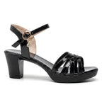 Janna - Sandalia Mujer Tacón Ancha Estilo Chic y Cómoda Verano