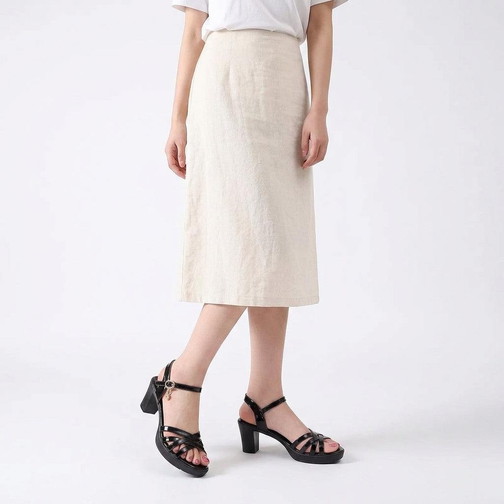 Janna - Sandalia Mujer Tacón Ancha Estilo Chic y Cómoda Verano