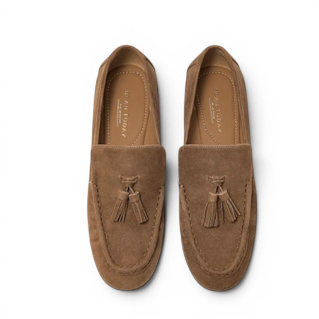 Giangy - Mocasín Ante Mujer Estilo Italiano Chic