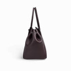 IRVA - Bolso de Piel para Mujer con Bandolera y Cierre Metálico