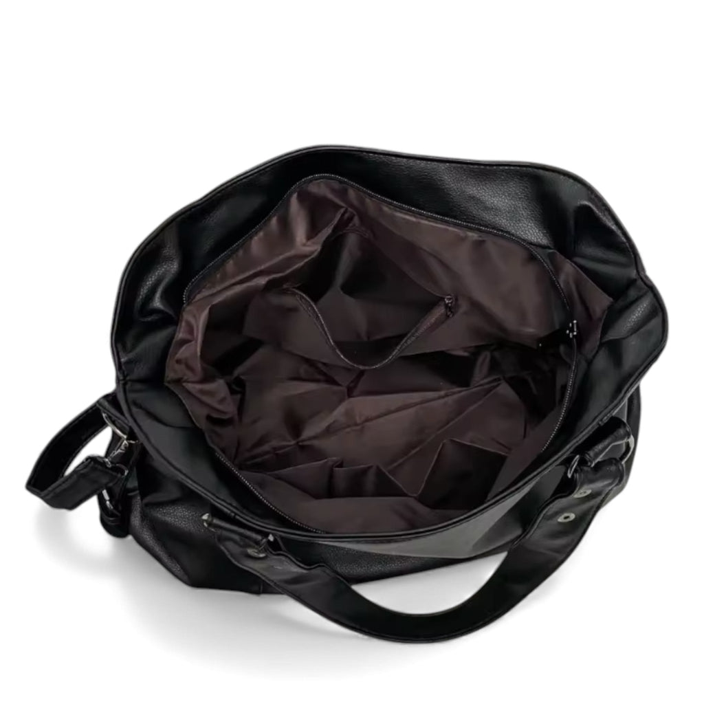 HÉRA - Bolso Grande de Cuero Suave Negro