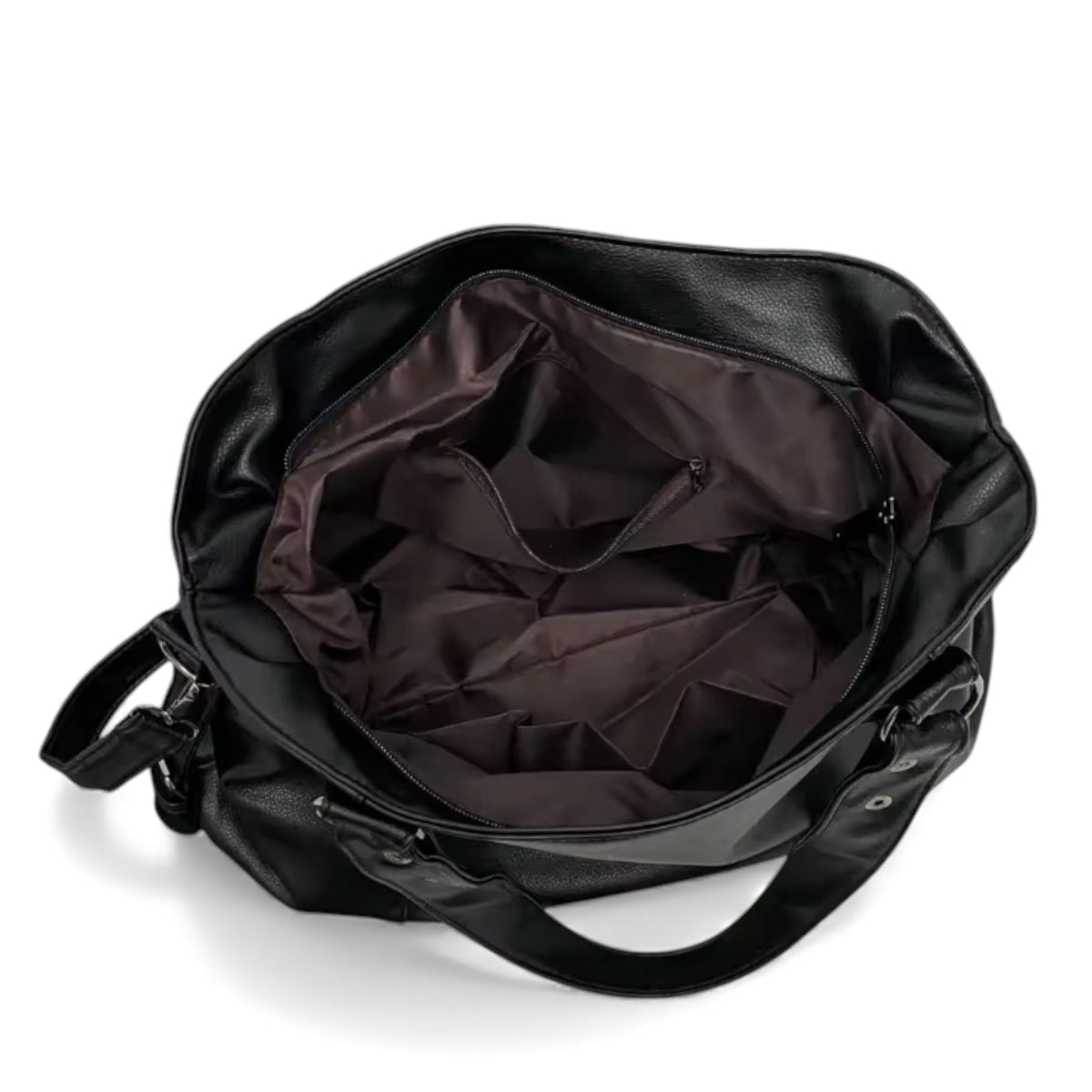 HÉRA - Bolso Grande de Cuero Suave Negro