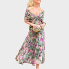 Lora | Vestido Largo Con Escote En V - OSMARA Fashion - vista 4