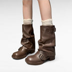 Suzy - Botines de Montar Mujer de Hebillas Estilo Motera