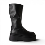Dan - Botas de Montar Altas Mujer Negras Confortable Y Look de Tendencia