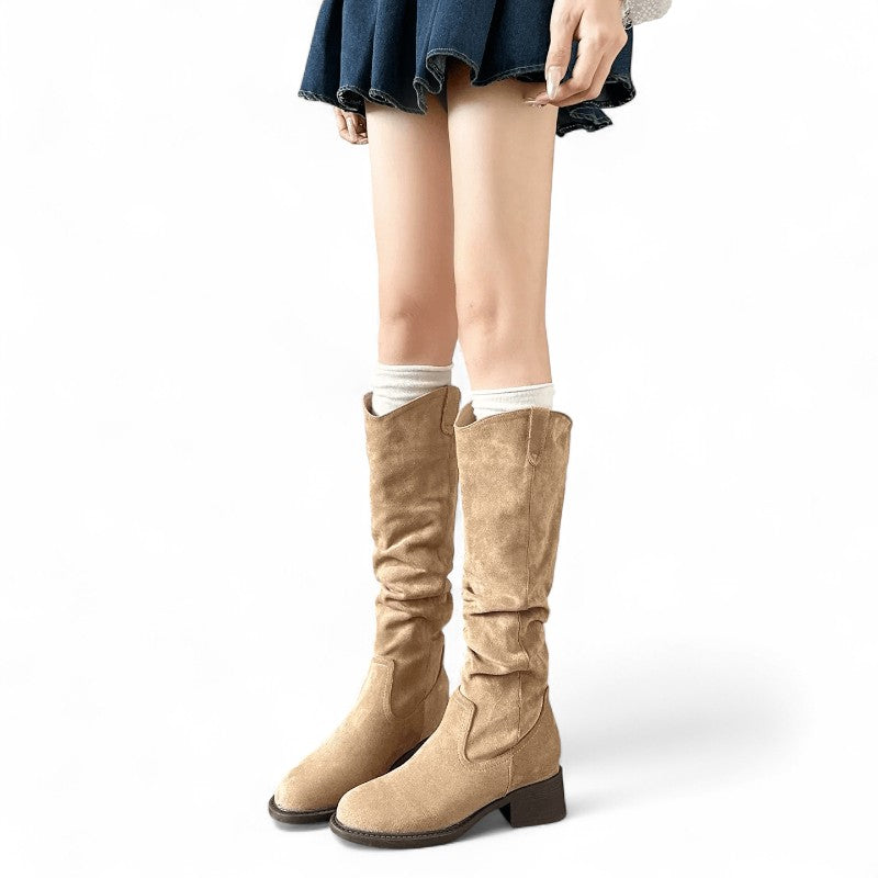 Lykke - Bota Media Caña para Mujer Elegante