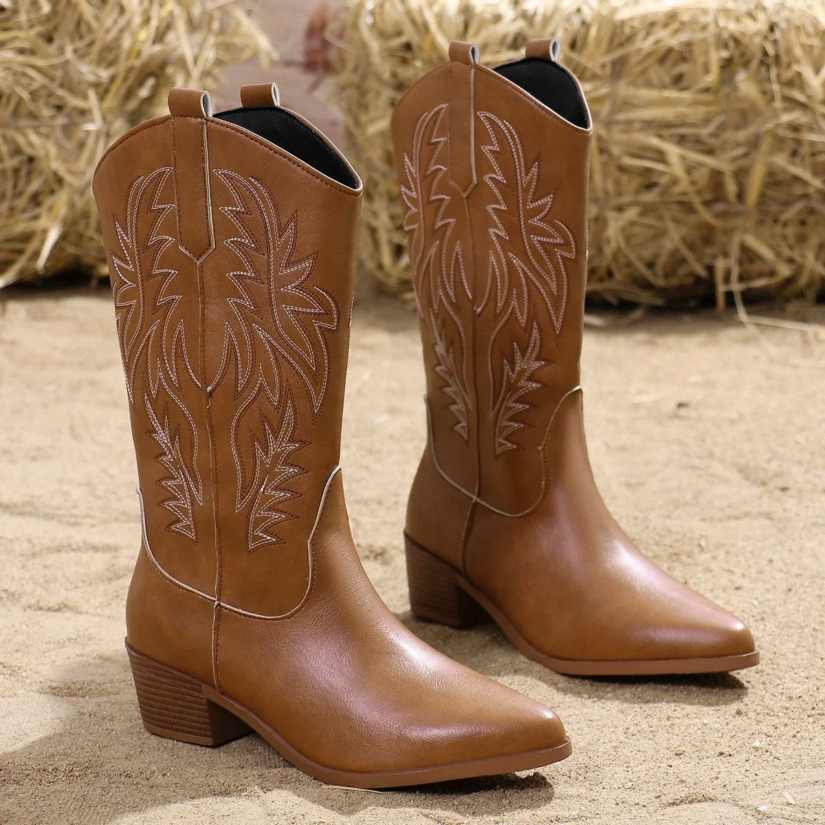 Olaya - Bota Campera Corta Estilo Cowboy