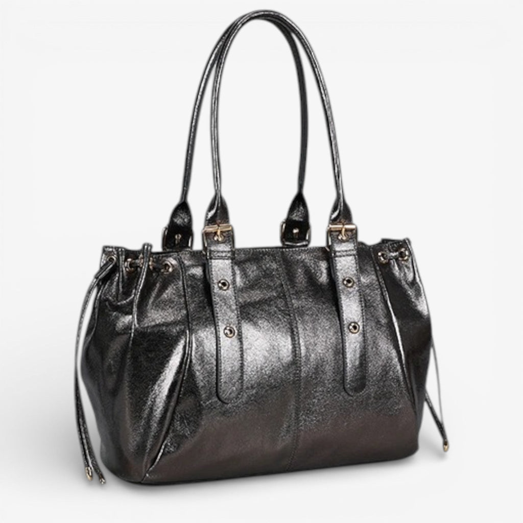 SANTRY - Bolso Brillante de Gran Formato