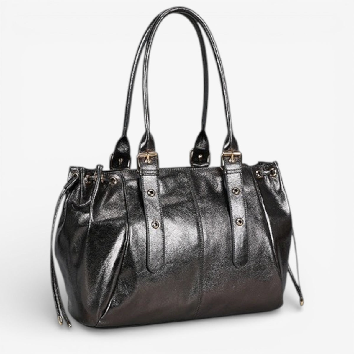 SANTRY - Bolso Brillante de Gran Formato