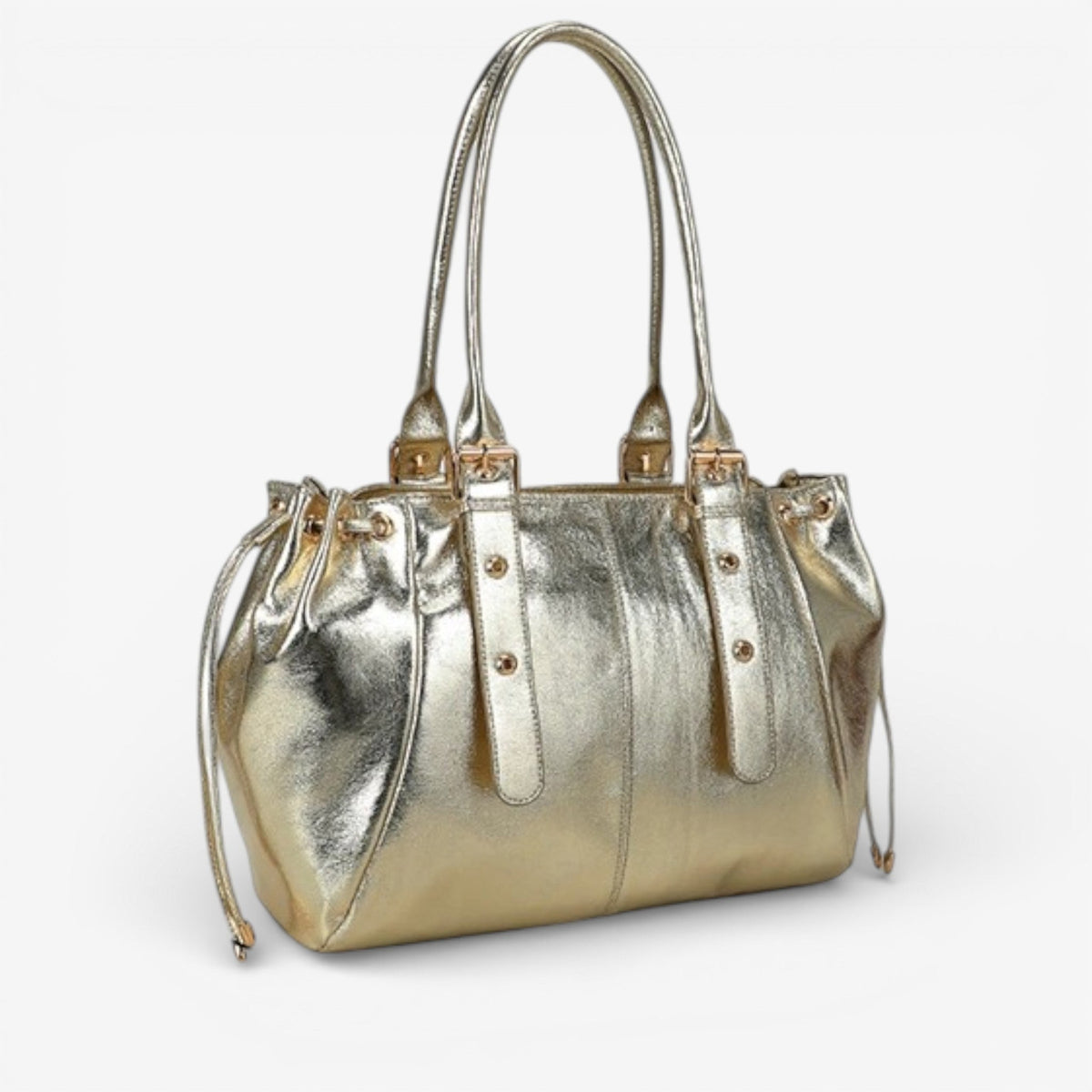 SANTRY - Bolso Brillante de Gran Formato