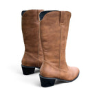 Malena - Bota Campera Mujer Corta Clásica de Bordado