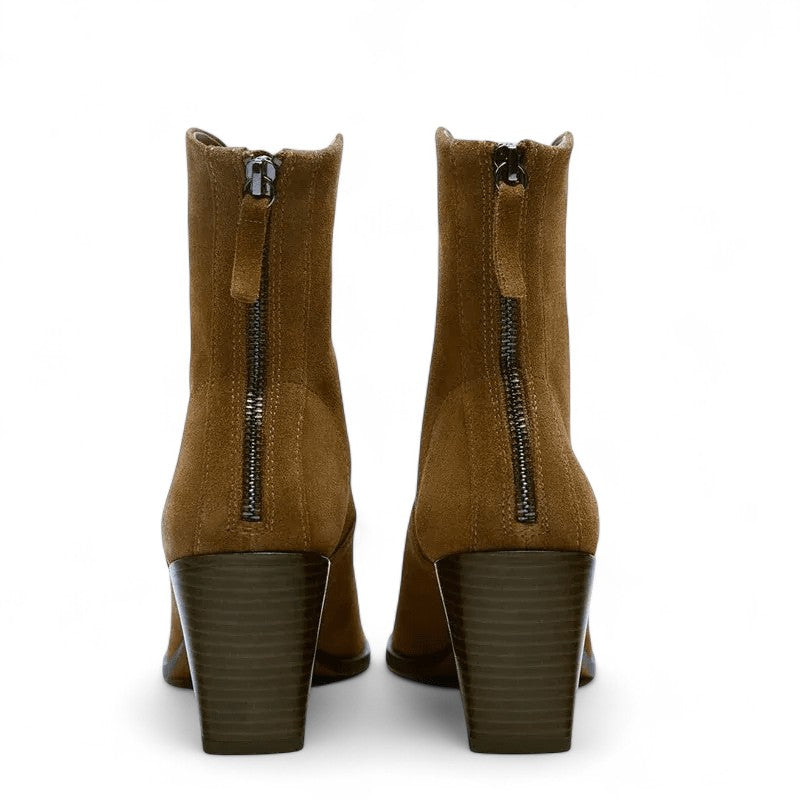 Isa - Bota Campera Baja de Ante de Tacón