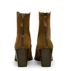 Isa - Bota Campera Baja de Ante de Tacón