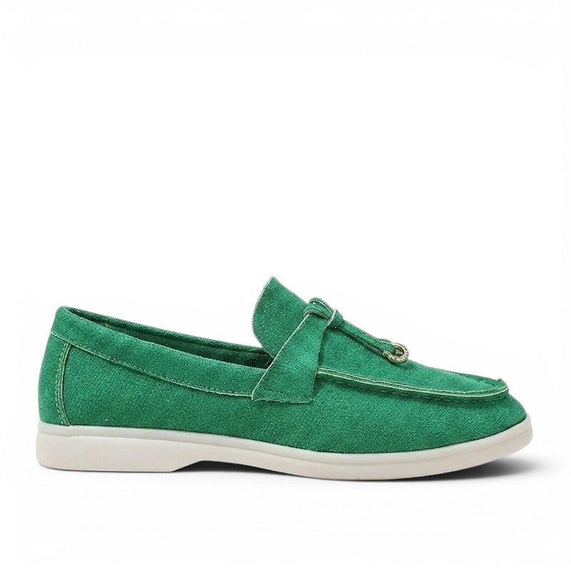 Zaza - Mocasín Mujer de Ante Verde