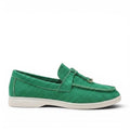 Zaza - Mocasín Mujer de Ante Verde
