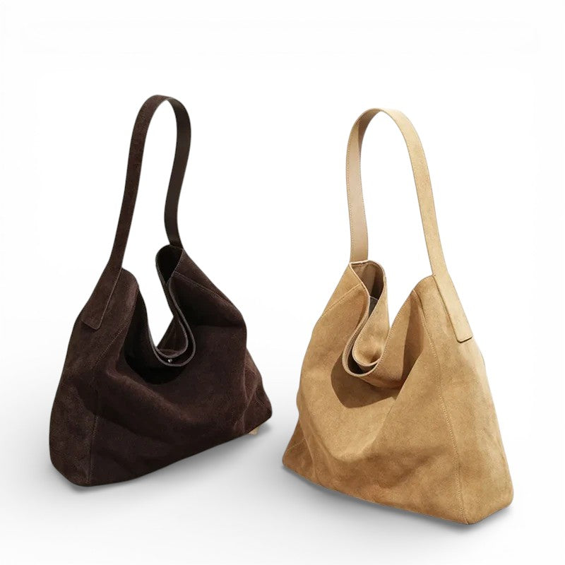 GANYA - Bolso Grande Flexible de Gamuza para el Día a Día