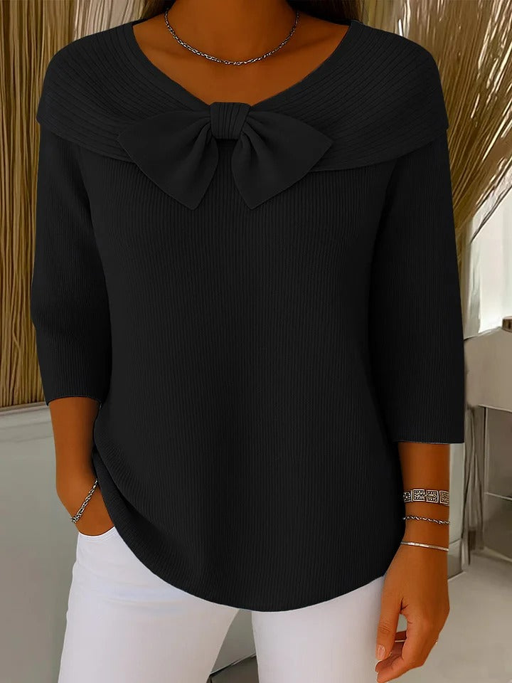 Tivella | Jersey con Lazo y Cuello Redondo