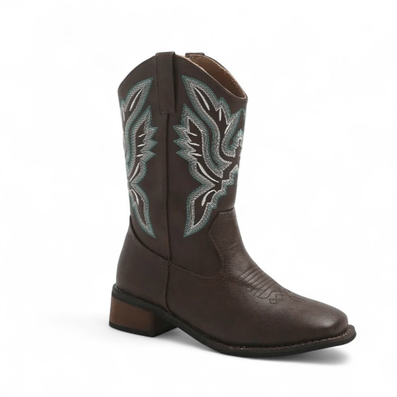 Taysha - Bota Campera Baja Media Caña Marrón