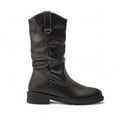 Silva - Bota Campera Baja de Suela Gruesa de Piel