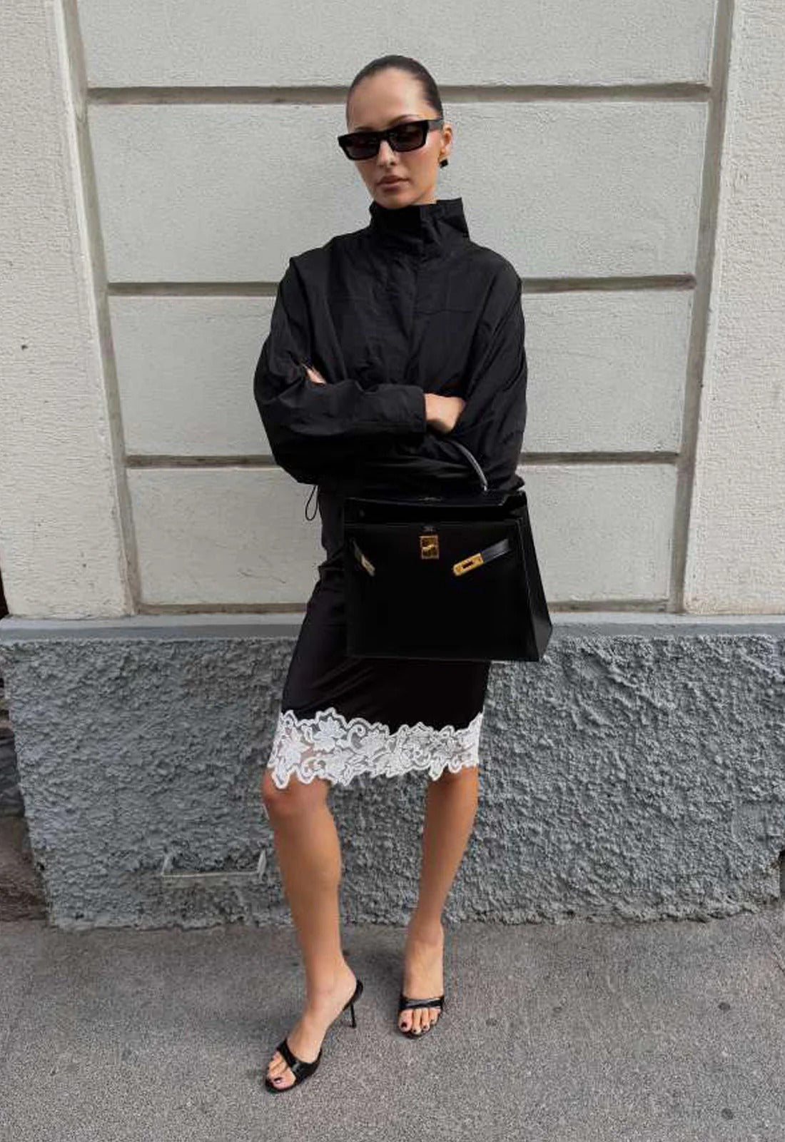 Rompevientos Erica cuello embudo tricot