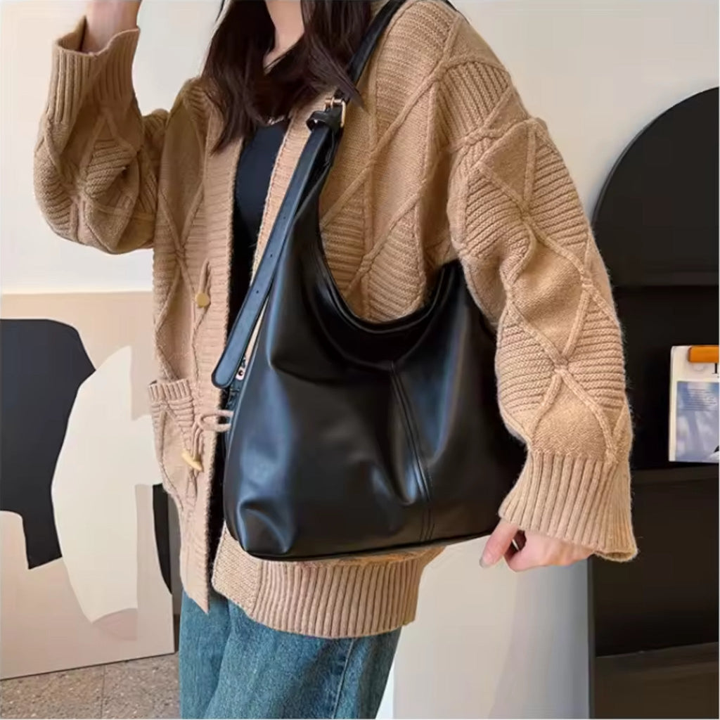 Naely - Bolso Capazo Grande Flexible Minimalista para Mujer