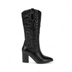 Amber - Bota Campera Bordada de Lentejuelas