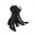 Amber - Bota Campera Bordada de Lentejuelas