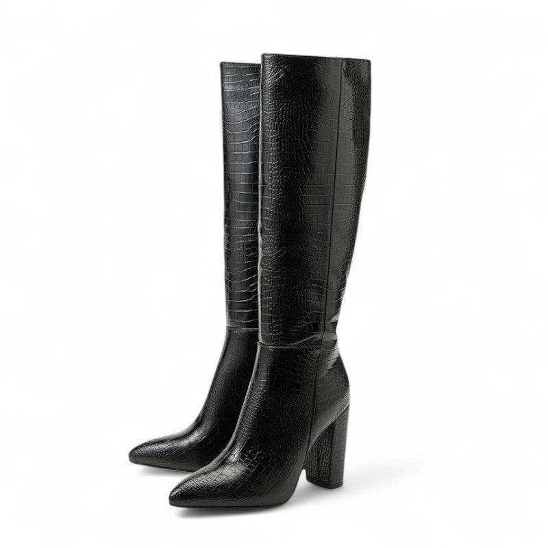 Mette - Bota Alta de Tacón de piel de Charol