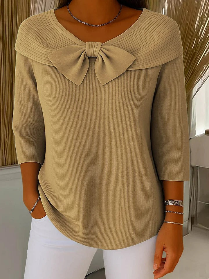 Tivella | Jersey con Lazo y Cuello Redondo