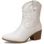 Juana - Bota Campera Muy Baja Bordada