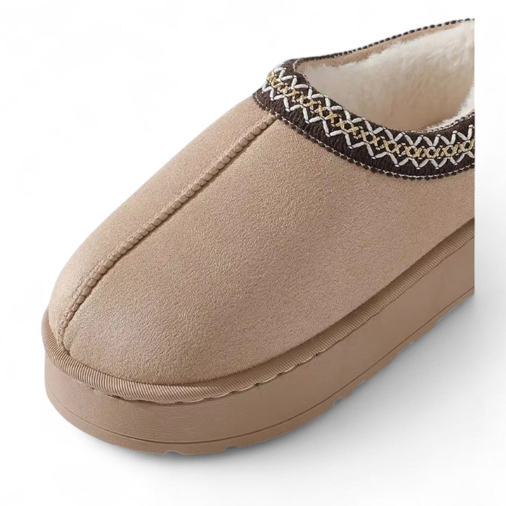 Douv - Botas Zapatillas Forradas Cálida de Ante