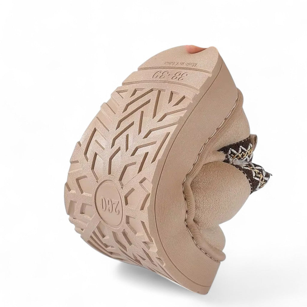 Douv - Botas Zapatillas Forradas Cálida de Ante