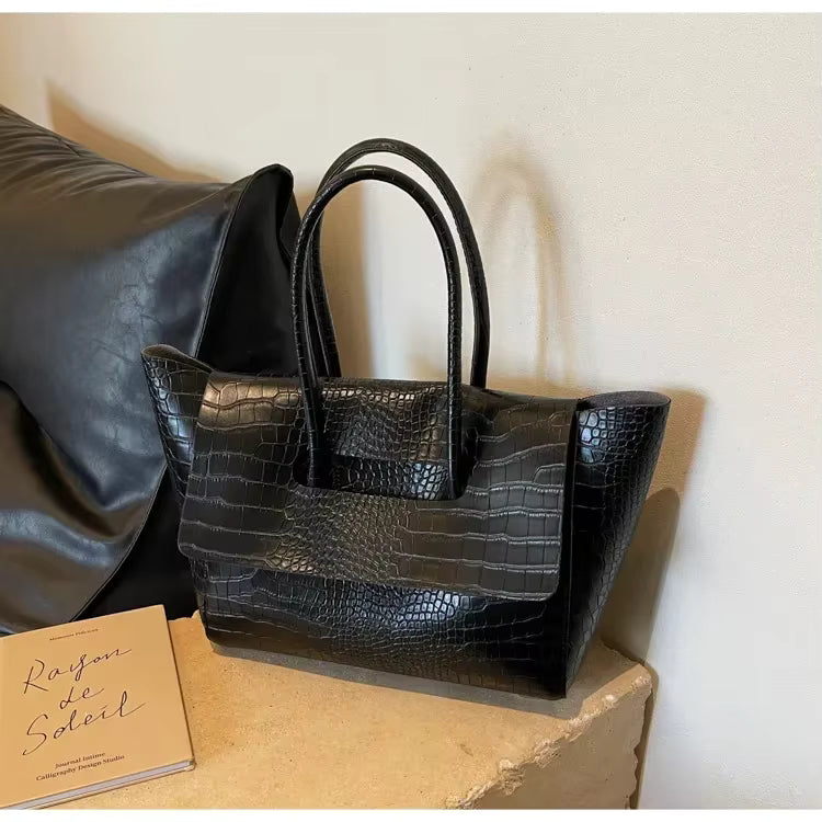Jessica Embossed Leather Tote