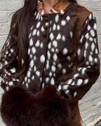 Julia chaqueta Bambi de piel sintética con cuello alto