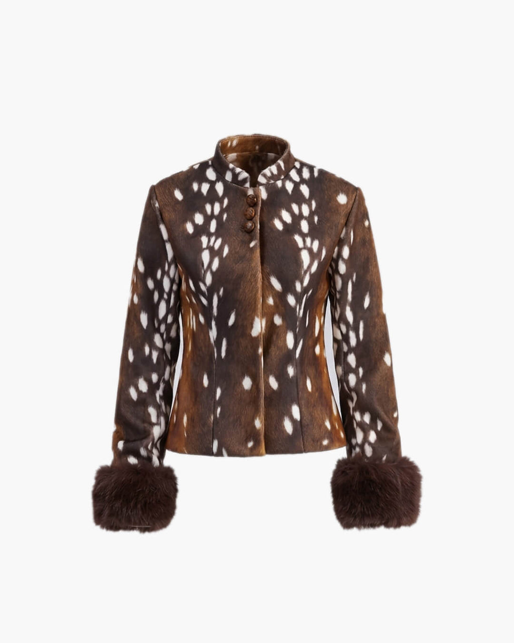 Julia chaqueta Bambi de piel sintética con cuello alto