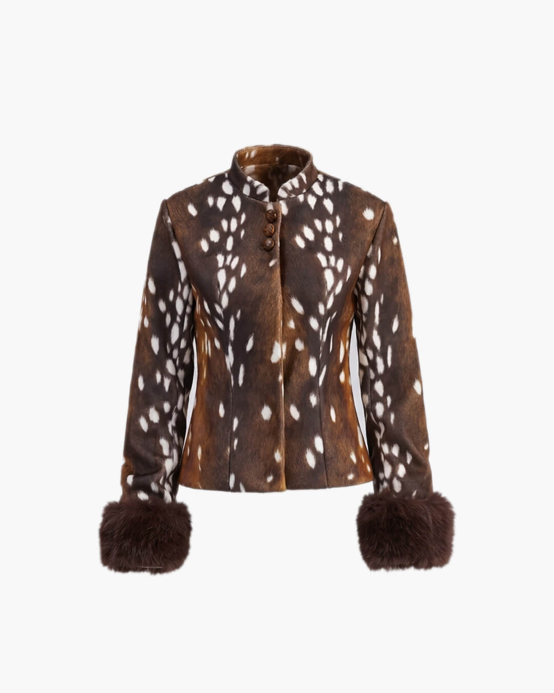 Julia chaqueta Bambi de piel sintética con cuello alto
