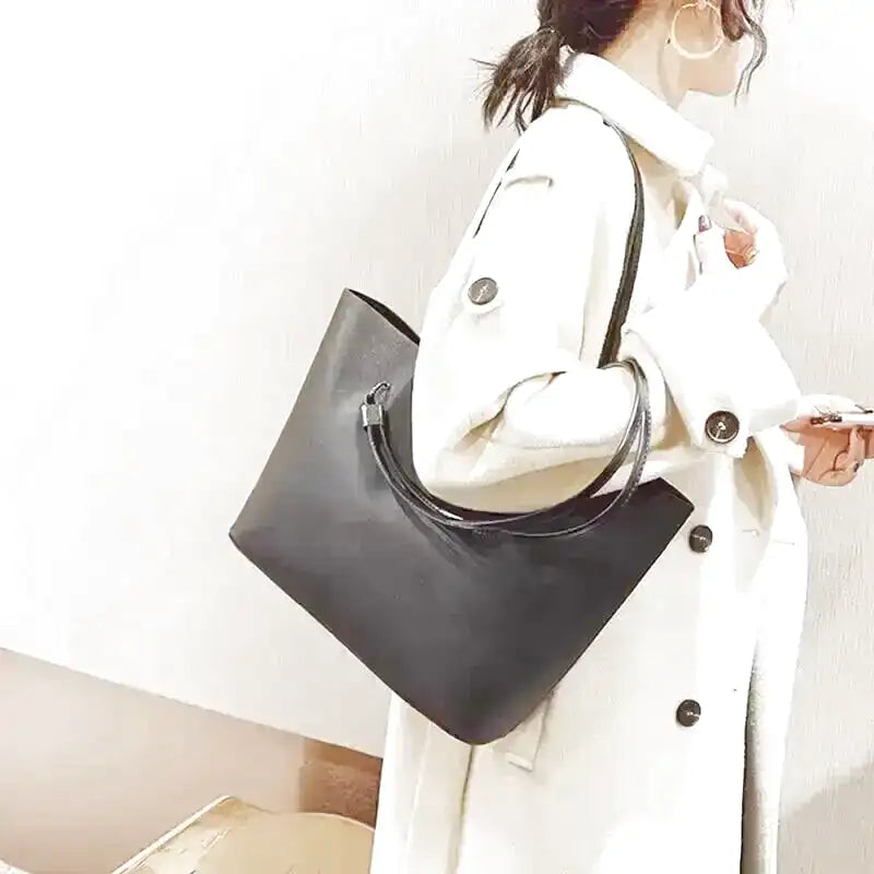 LÉA - Grand Cabas Souple en Cuir