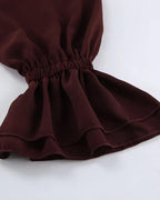 Linda Blusa con Lazo y Volantes
