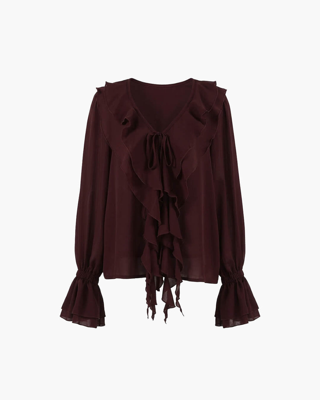 Linda Blusa con Lazo y Volantes