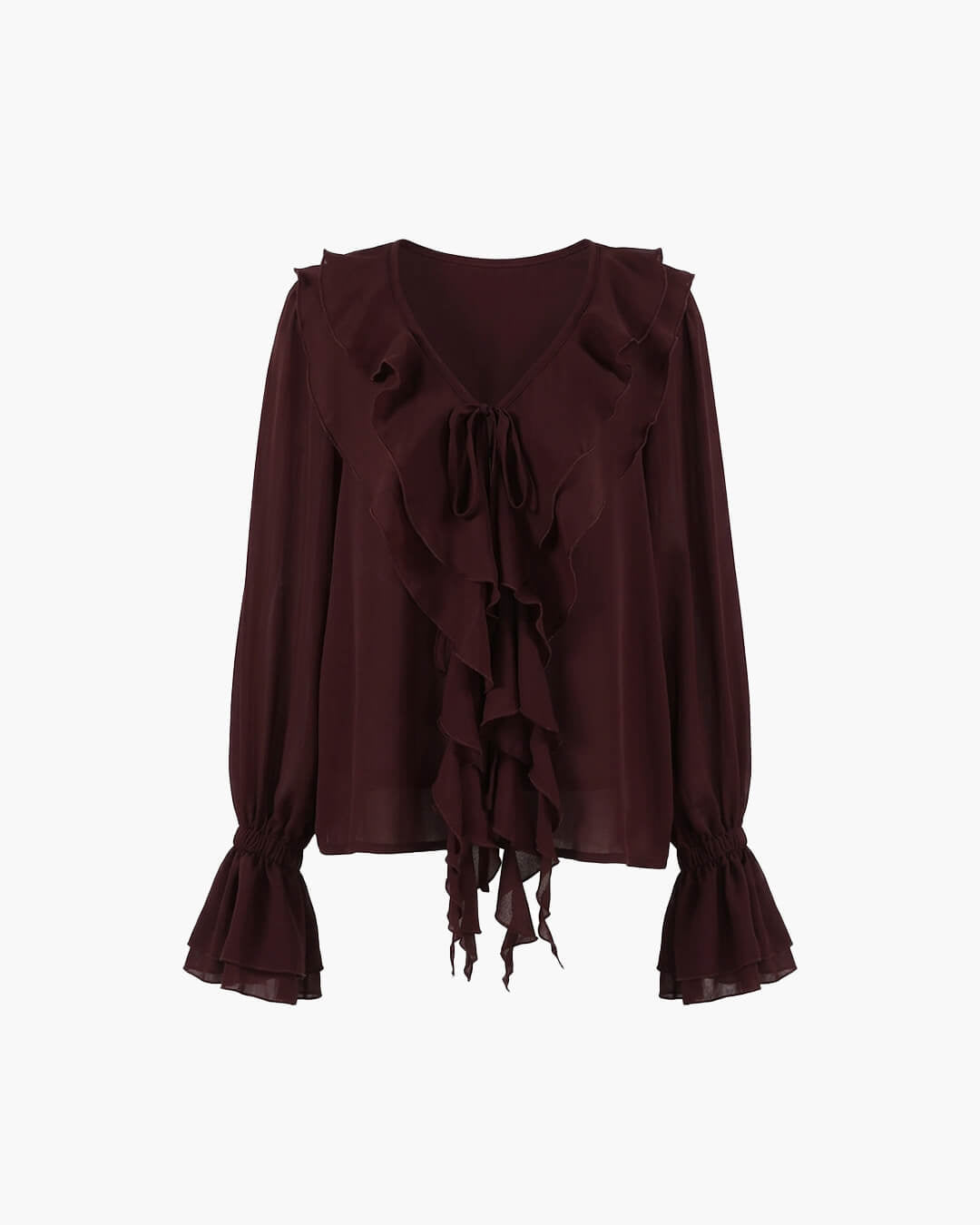 Linda Blusa con Lazo y Volantes