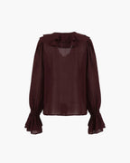 Linda Blusa con Lazo y Volantes