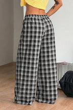 Lola Pantalón de cuadros ancho con cordón
