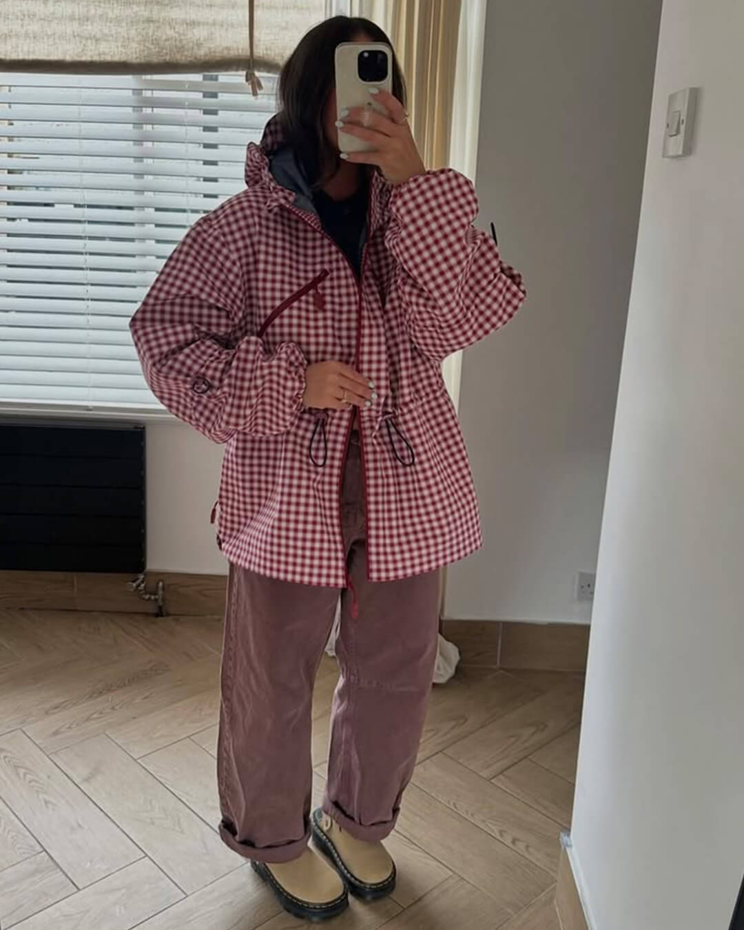 Lola Trench con capucha a cuadros