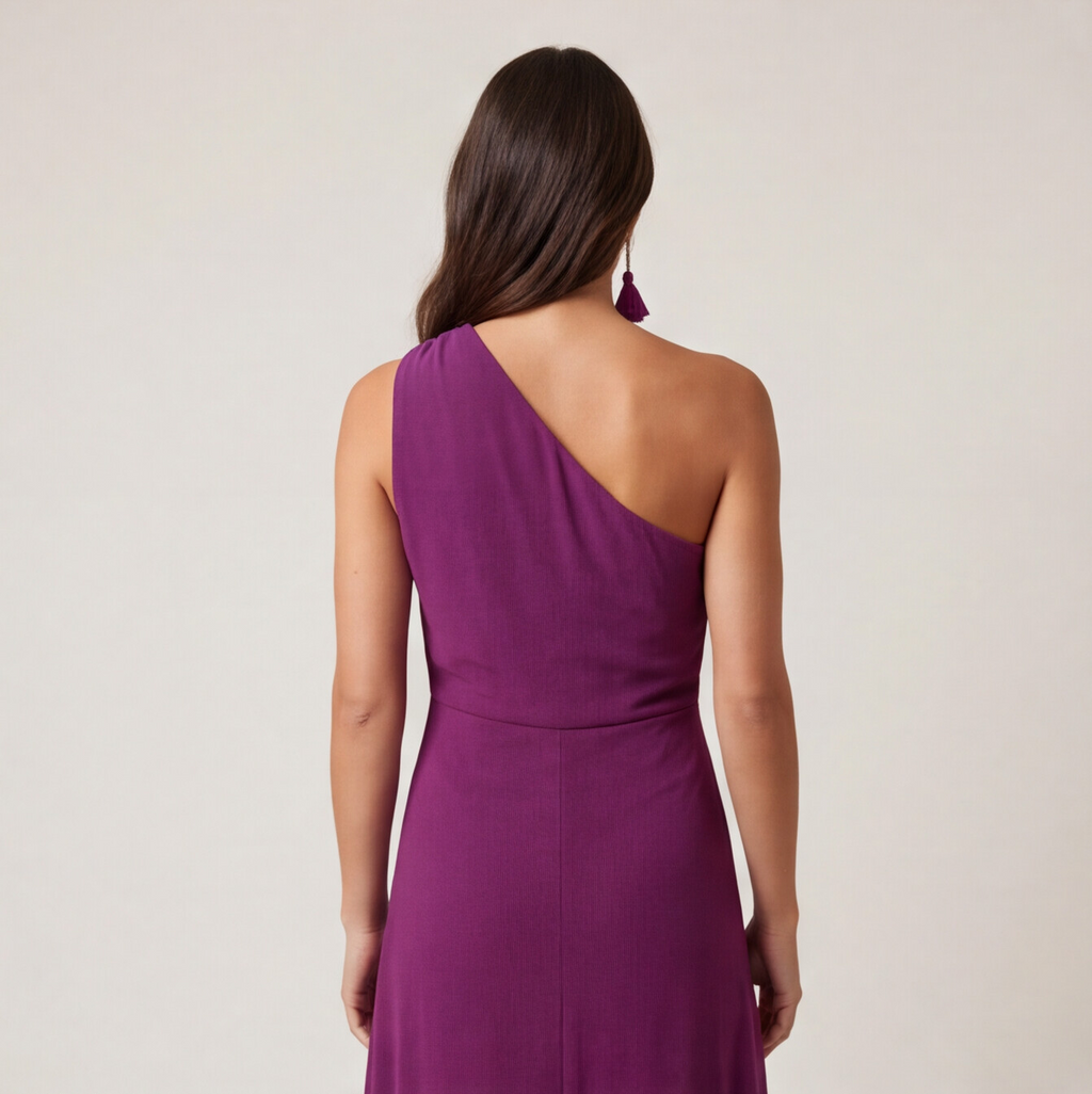 Vestido Asimétrico Volante Lateral - OSMARA Fashion - vista 2