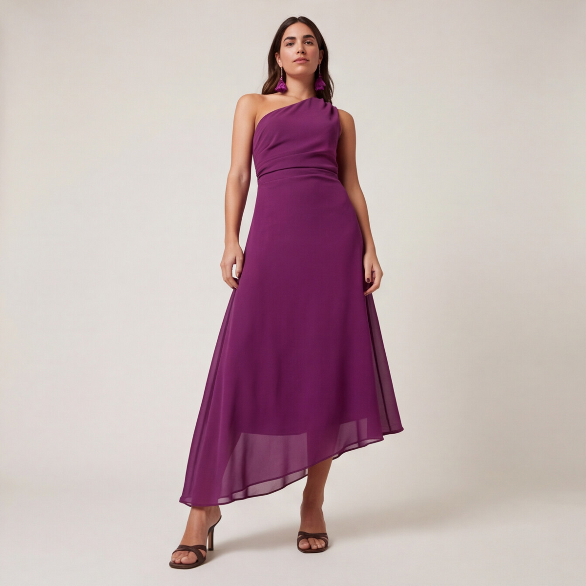 Vestido Asimétrico Volante Lateral - OSMARA Fashion - vista 4